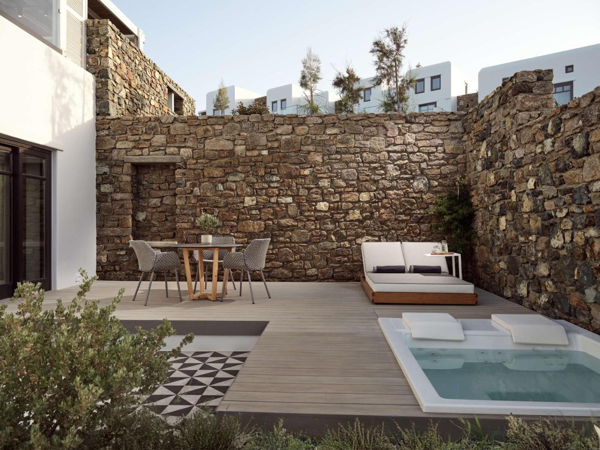 Semeli Coast Mykonos Curio Collection By Hilton Hotel Merchia Beach Luaran gambar