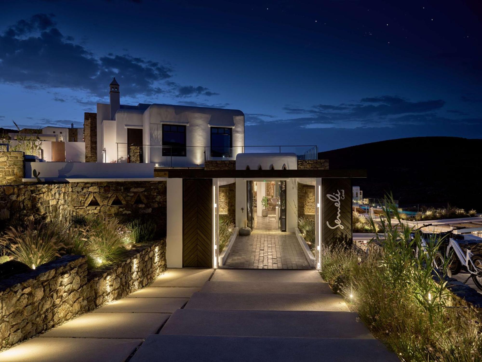 Semeli Coast Mykonos Curio Collection By Hilton Hotel Merchia Beach Luaran gambar