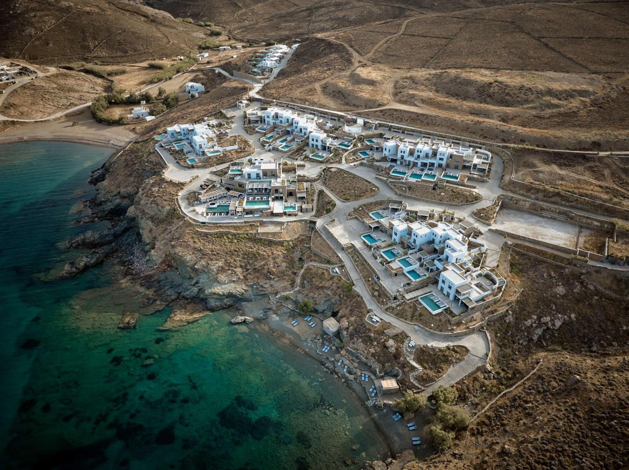 Semeli Coast Mykonos Curio Collection By Hilton Hotel Merchia Beach Luaran gambar