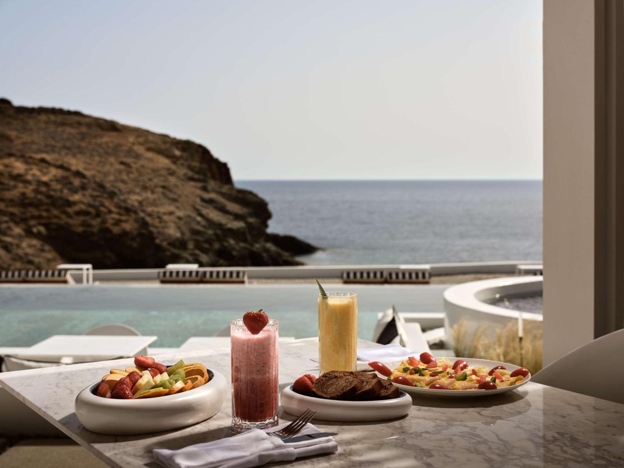 Semeli Coast Mykonos Curio Collection By Hilton Hotel Merchia Beach Luaran gambar