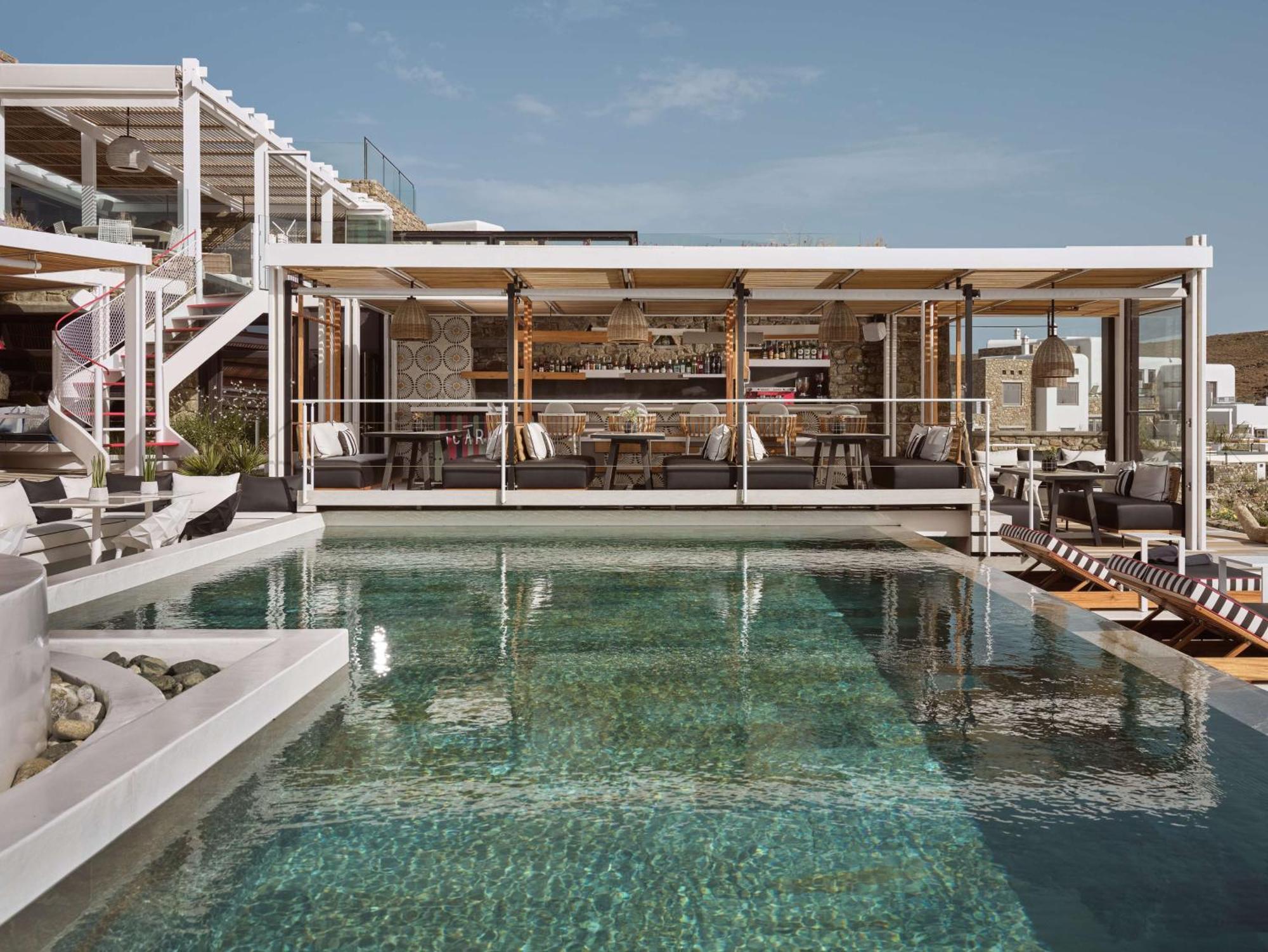 Semeli Coast Mykonos Curio Collection By Hilton Hotel Merchia Beach Luaran gambar
