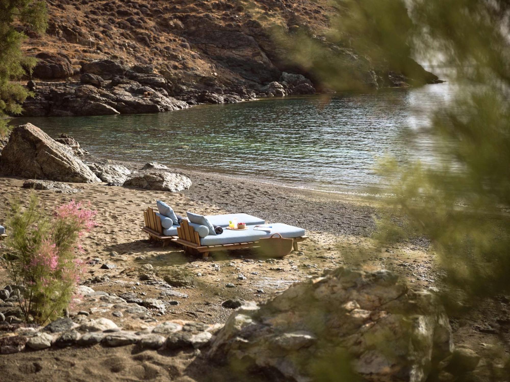 Semeli Coast Mykonos Curio Collection By Hilton Hotel Merchia Beach Luaran gambar