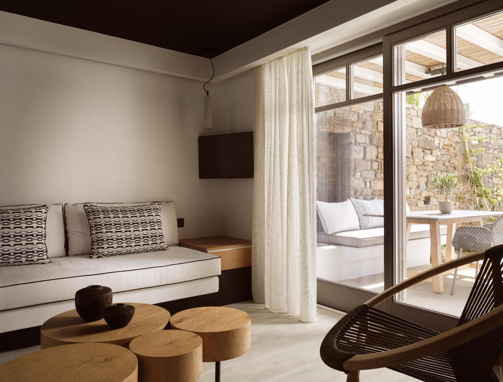 Semeli Coast Mykonos Curio Collection By Hilton Hotel Merchia Beach Luaran gambar