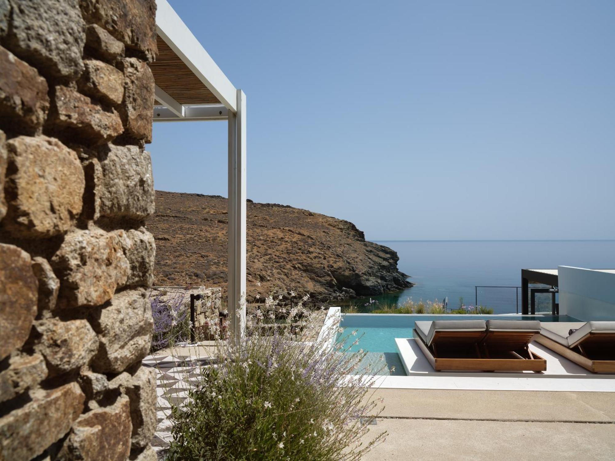 Semeli Coast Mykonos Curio Collection By Hilton Hotel Merchia Beach Luaran gambar